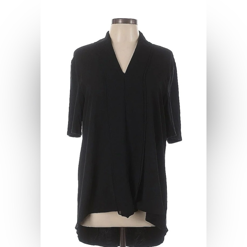 H by Halston Black Cowl-neck Blouse
